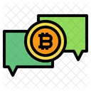Chatbox Bitcoin Comunication Icon