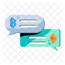 Business Chat Financial Talk Bitcoin Chat Icon