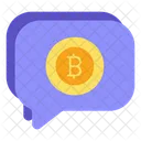 Bitcoin Chat Cryptocurrency Message Icon