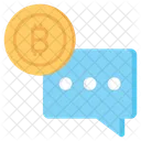 Bitcoin Chat Conversation Icon