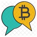 Chat Discussion Bitcoin Icon