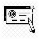 Bitcoin Cheque  Icon