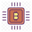 Technology Chip Bitcoin Chip Bitcoin Microchip Icon
