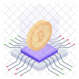 Bitcoin Chip  Icon