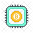 Bitcoin Chip Money Currency Icon