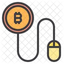 Pagar Por Clic Dinero Bitcoin Criptomoneda Clic En Bitcoin Pagar Bitcoin Icono