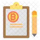 Bitcoin Clipboard  Icon