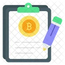 Bitcoin Clipboard File Bitcoin Report Icon