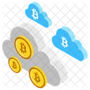 Bitcoin Cloud Bitcoin Netzwerk Cloud Mining Symbol