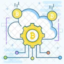 Cloud Technology Bitcoin Network Cloud Computing Icon