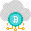 Bitcoin Cloud Cloud Server Icon