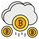 Bitcoin Cloud Bitcoin Cryptocurrency Icon