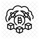 Cloud Cryptocurrency Mining Icon