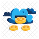 Crypto Cloud Bitcoin Cloud Cloud Earning アイコン