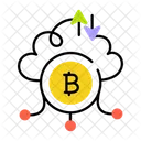 Crypto Cloud Bitcoin Cloud Digital Money Icône
