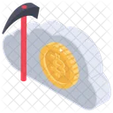 Bitcoin Cloud Mining Bitcoin Mining Blockchain Icon
