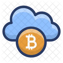 Bitcoin-Cloud-Technologie  Symbol