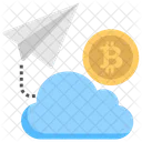 Bitcoin cloud Transaction  Icon