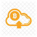 Bitcoin cloud up arrow  Icon