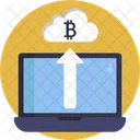 Bitcoin Cloud Upload  Icon