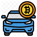 Coche bitcoin  Icono