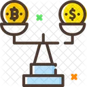 Balance Scale Bitcoin Dollar Icon