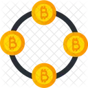 Bitcoin Connection Crypto Block Chain Bitcoin Chain Icon