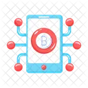 Digital Economy Crypto Connection Bitcoin Connection Icon