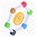 Bitcoin Network Bitcoin Connection Crypto Network Icon