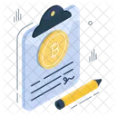 Bitcoin Contract Agreement Cryptocurrency Contract Icon