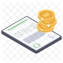 Bitcoin Contract Financial Agreement Cryptocurrency Paper Icon
