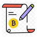 Bitcoin Agreement Bitcoin Contract Financial Contract 아이콘