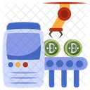 Bitcoin Conveyor Cryptocurrency Crypto Icon