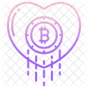 Corazon De Bitcoin Bitcoin Criptomoneda Icon