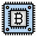 Bitcoin Cpu Chip Blockchain Icon