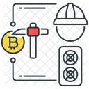 Bitcoin Craft Bitcoin Making Icon