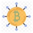 Bitcoin cripto electrónico  Icono