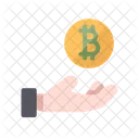 Mano criptográfica bitcoin  Icono