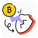 Bitcoin Crisis Crypto Crisis Crisis Safety Icône
