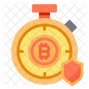 Tiempo Dinero Bitcoin Criptomoneda Cronometro Bitcoin Cronometro Icono