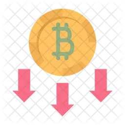 Bitcoin crypto decrease  Icon
