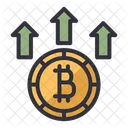 Bitcoin crypto increase  Icon