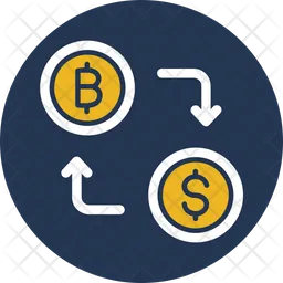 Bitcoin currency exchange  Icon
