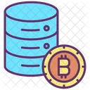 Bitcoin Server Bitcoin Database Bitcoin Data Icon