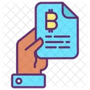 Bitcoin Handdatei Bitcoin Datei Bitcoin Dokument Symbol