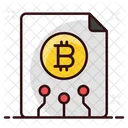 Bitcoin Datei Blockchain Dokument Bitcoin Informationen Symbol