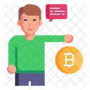 Bitcoin Dealer Bitcoin Trader Businessman Symbol