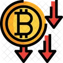 Bitcoin Decrease  Icon