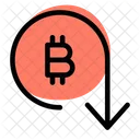 Bitcoin Decrease Icon