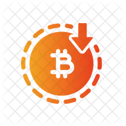 Bitcoin Decrease  Icon